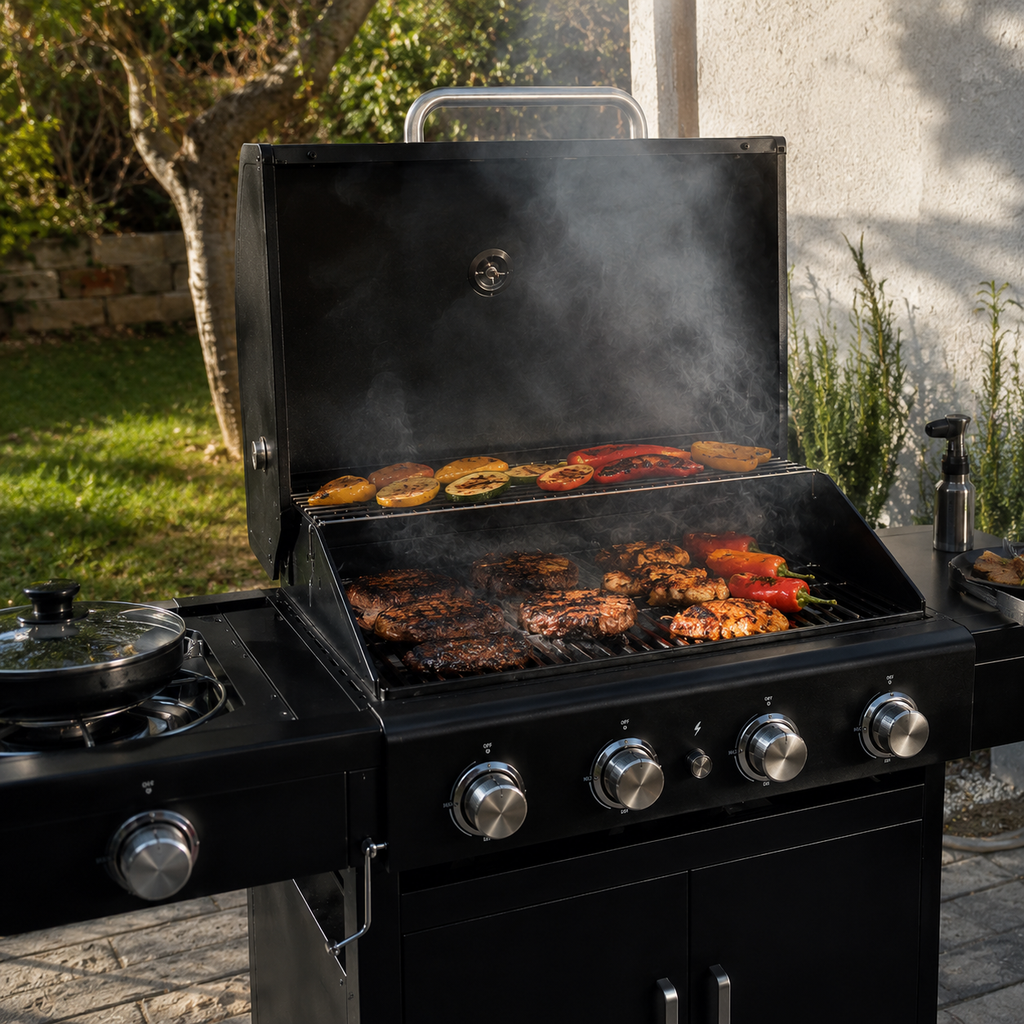 Grille de Barbecue à Gaz 4 + 1 Brûleurs Atelier Braise
