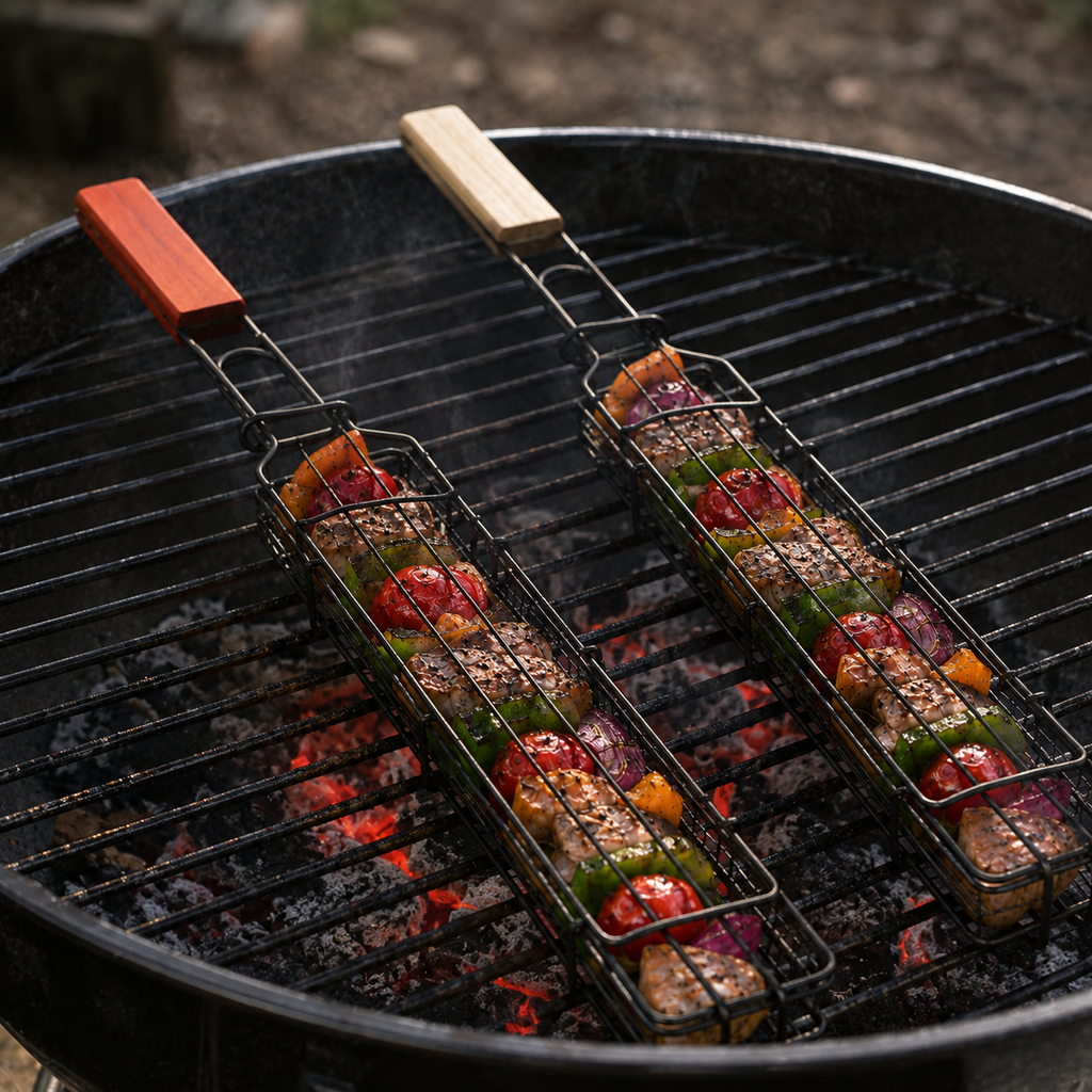 Panier à Griller Portable en Acier Inoxydable